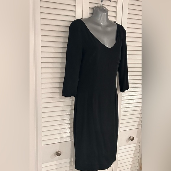 Dolce & Gabbana black silk sheath dress size 42 IT 4-6 US - Picture 5 of 12